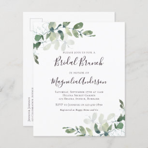 Budget Eucalyptus Bridal Brunch Briefkaart Uitnodi