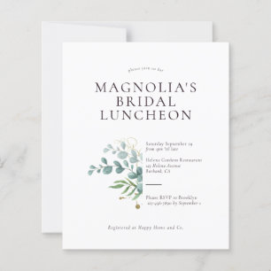 BUDGET Eucalyptus Bridal Luncheon Uitnodiging