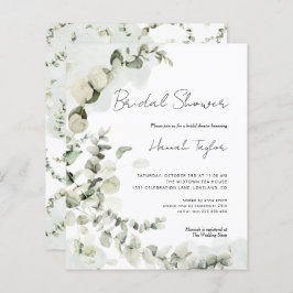 Budget Eucalyptus Bridal Shower Invitation