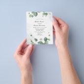 Budget Eucalyptus Bridal Shower Invitation Flyer (Hand)