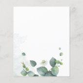 Budget Eucalyptus Bridal Shower Invitation Flyer (Achterkant)