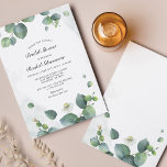 Budget Eucalyptus Bridal Shower Invitation Flyer<br><div class="desc">Viel de aanstaande bruiloft met vrienden en familie! Stuur de uitnodigingen naar buiten met deze schattige Vrijgezellenfeest Eucalyptus Greenery Budget Invitation card op een witte achtergrond. Met eucalyptus show je groene geloofsbrieven en liefde voor natuur. Het is heel makkelijk om deze uitnodiging en het ontwerp aan te passen om er...</div>