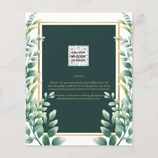 BUDGET Eucalyptus BRUIDSSCHATTENFEest Groene Tinte Flyer (Achterkant)