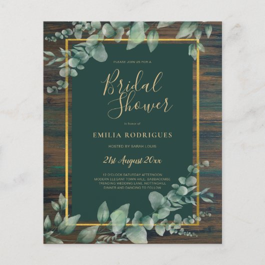 BUDGET Eucalyptus BRUIDSSCHENKERIJ Groen Goud Flyer (Voorkant)