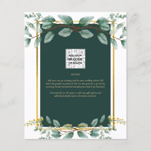 BUDGET Eucalyptus BRUIDSSCHENKING Groene Goud QR C Flyer (Achterkant)
