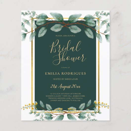 BUDGET Eucalyptus BRUIDSSCHENKING Groene Goud QR C Flyer (Voorkant)