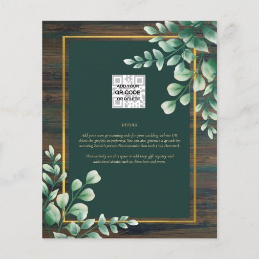 BUDGET Eucalyptus BRUIDSSCHMAK Groen Goud QR F Flyer (Achterkant)
