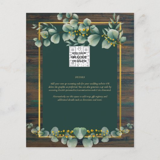 BUDGET Eucalyptus BRUIDSSCHMAK Groen Goud QR F Flyer (Achterkant)