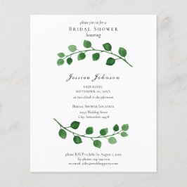 Budget Eucalyptus Bruiloft Uitnodiging