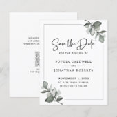 Budget Eucalyptus Calligrafie Eenvoudig Save the D (Voorkant / Achterkant)