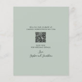 Budget Eucalyptus Calligraphy Sage Save the Date (Achterkant)