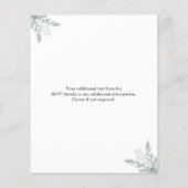 Budget Eucalyptus Calligraphy Weddenschap Flyer (Achterkant)