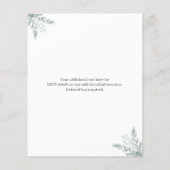 Budget Eucalyptus Calligraphy Weddenschap Flyer (Achterkant)