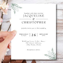 Budget Eucalyptus Calligraphy Weddenschap