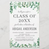 Budget Eucalyptus Class of 2023 Party Invitation (Voorkant)