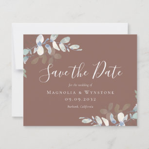 BUDGET Eucalyptus Cognac Weddenschap Save the Date