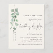 Budget Eucalyptus Cream Wedding Reception nodigt u (Voorkant)