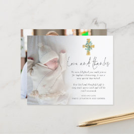 Budget Eucalyptus Cross 2 Foto Christening Bedankt