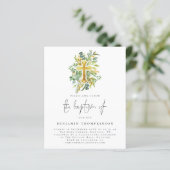 Budget Eucalyptus Cross Baptisme Blauwgroen Uitnod (Staand voorkant)