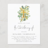 Budget Eucalyptus Cross Christening Blauwgroen Uit (Voorkant)