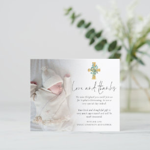 Budget Eucalyptus Cross Foto Christening Bedankt