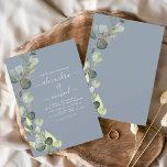 Budget Eucalyptus Dusty Blue Wedding Uitnodiging Flyer<br><div class="desc">Budget Eucalyptus Dusty Blue Greenery Succulent Botanische Waterverf Spring Wedding Invitations - bevat prachtige en elegante scripttypografie met moderne botanische bladeren en groen voor de speciale bruiloftsdag.</div>