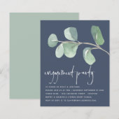 Budget Eucalyptus Dusty Navy Blue Engagement Party (Voorkant / Achterkant)