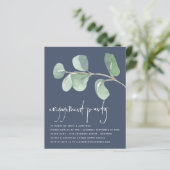 Budget Eucalyptus Dusty Navy Blue Engagement Party (Staand voorkant)
