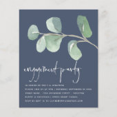 Budget Eucalyptus Dusty Navy Blue Engagement Party (Voorkant)