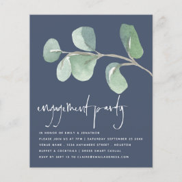 Budget Eucalyptus Dusty Navy Blue Engagement Party