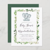 BUDGET Eucalyptus Elephant Baby shower Invision (Voorkant / Achterkant)