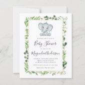 BUDGET Eucalyptus Elephant Baby shower Invision (Voorkant)