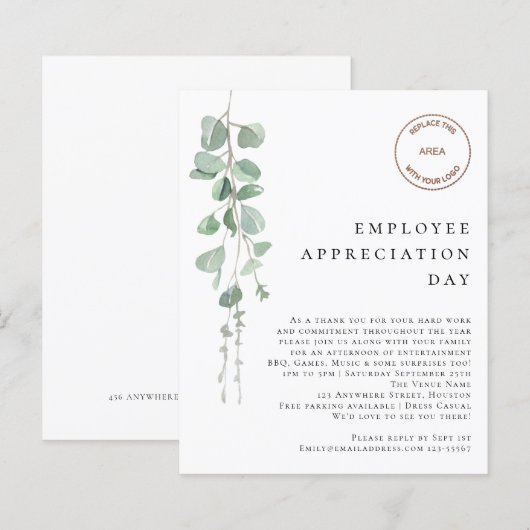 Budget Eucalyptus Employee Appreciation Day Logo (Voorkant / Achterkant)