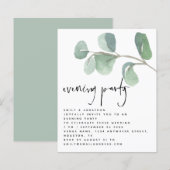 BUDGET Eucalyptus Evening Party Weddenschap (Voorkant / Achterkant)