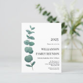 Budget Eucalyptus Family Reunion Uitnodiging (Staand voorkant)