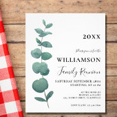 Budget Eucalyptus Family Reunion Uitnodiging Flyer