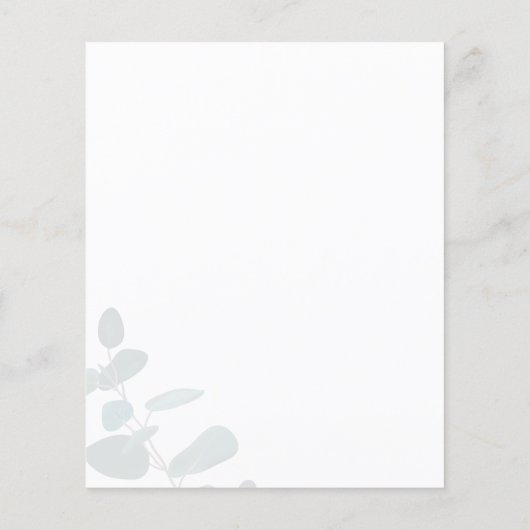 Budget Eucalyptus Faux Gold Lijst behalve datum (Achterkant)