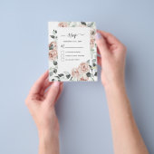 Budget Eucalyptus Floral Greenery Wedding RSVP Flyer (Hand)
