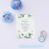 Budget Eucalyptus Foliage Bridal Shower Invation Flyer (Enkel)