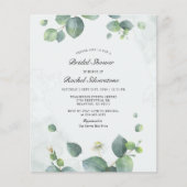 Budget Eucalyptus Foliage Bridal Shower Invation Flyer (Voorkant)