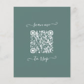 Budget Eucalyptus Foliage QR Code Weddenschap Uitn (Achterkant)