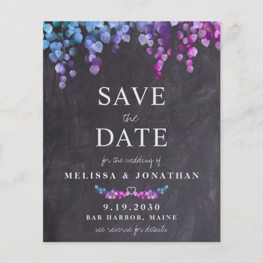 Budget Eucalyptus Foliage S QR Code Save the Date (Voorkant)