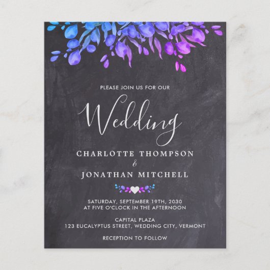 Budget Eucalyptus Foliage Slate Weddenschap (Voorkant)