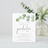 Budget Eucalyptus Foto 2024 Afstuderen Invite (Staand voorkant)