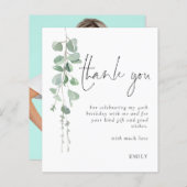 Budget Eucalyptus Foto 40e verjaardag Dank u (Voorkant / Achterkant)