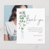 Budget Eucalyptus Foto 60e verjaardag Dank u (Voorkant / Achterkant)