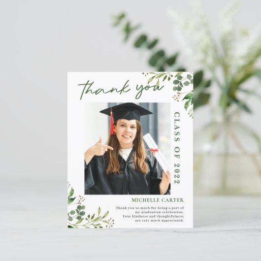 Budget Eucalyptus Foto Afstuderen Dank u (Staand voorkant)