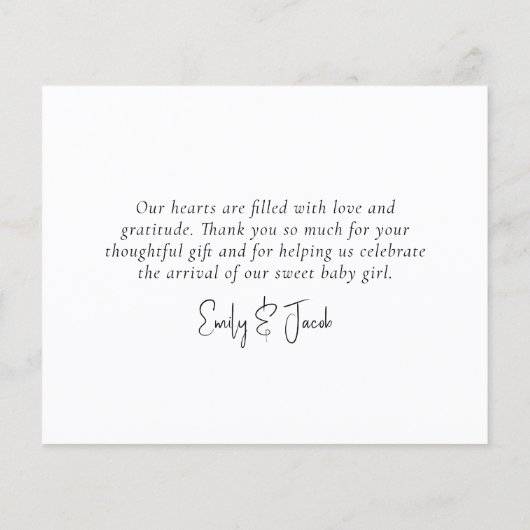 Budget Eucalyptus Foto Baby - Hartelijk dank (Achterkant)