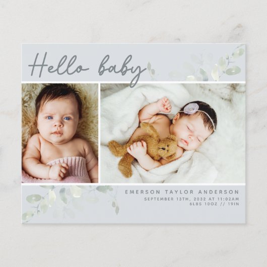 Budget Eucalyptus Foto Baby - Hartelijk dank (Voorkant)