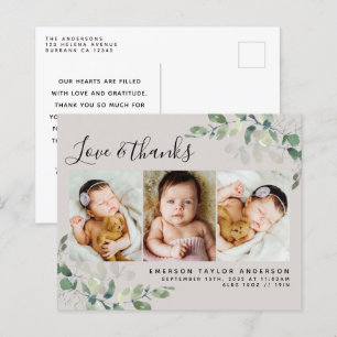 Budget Eucalyptus Foto Baby Hartelijk dank Briefka